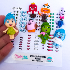 Olhos Resinados Divertidamente 1 - Micro (Molde Arte da Cris)