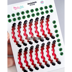 Olhos Resinados Divertidamente PARA OS MOLDES "M" DA REJANE KESIA