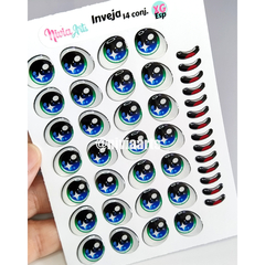 Olhos Resinados Divertidamente PARA OS MOLDES "M" DA REJANE KESIA - comprar online