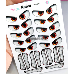 Olhos Resinados Divertidamente PARA OS MOLDES "M" DA REJANE KESIA - loja online