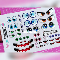 Olhos Resinados Divertidamente PARA OS MOLDES "M" DA REJANE KESIA - comprar online