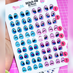 Olhos Resinados Stitch 06 - (Metade Stich/Metade Angel)