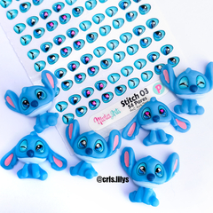 Olhos Resinados Stitch 03 - Nivia Arts