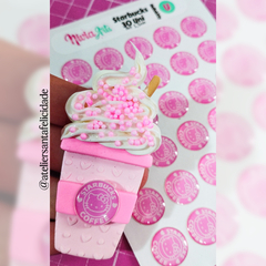 Apliques Resinados Starbucks Hello Kitty