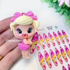 Apliques Resinado Surf Barbie 01 - comprar online