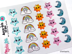 Apliques Resinado Arco-Íris 01 - Nivia Arts