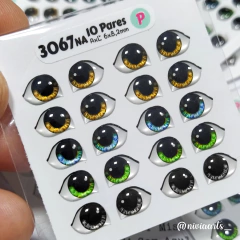 Olhos Resinados 3067na - Nivia Arts
