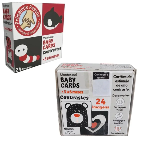 Jogo De Cartas Contraste Pequeno Interativo CooperFun - 3 a 6 meses