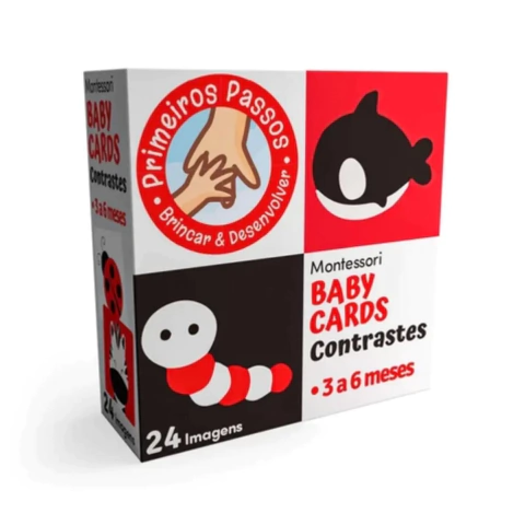 Cooperfun - Cartões de Estímulo Cores Primárias Montessori Baby Cards To Go 6-12 meses