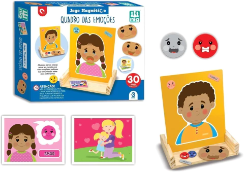 Jogo Magnético Quadro das Emoções 30 Peças - Nig Brinquedos