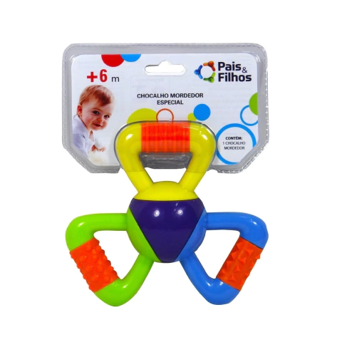 Chocalho mordedor especial1420 - Pais e Filhos - Promoção 200723