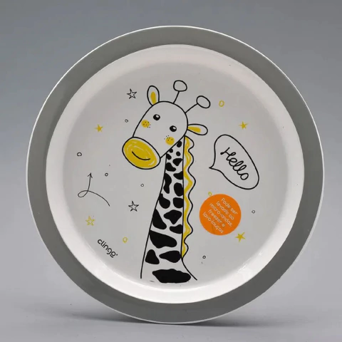 Prato Infantil Girafa - Clingo - Promoção 200723
