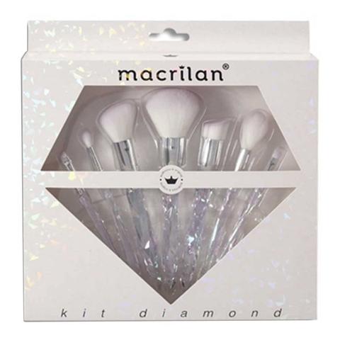 Kit Diamond com 7 Pincéis Profissionais ED003 - Macrilan