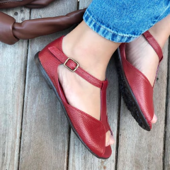 Sandália Marcele vinho - Riva Sandálias