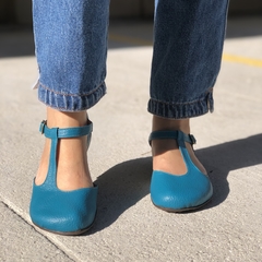 Sapato Amélie verde petróleo - comprar online