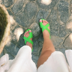 Sandália Carmen verde - comprar online