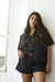 Conjunto poplín negro (camisa manga corta y short)