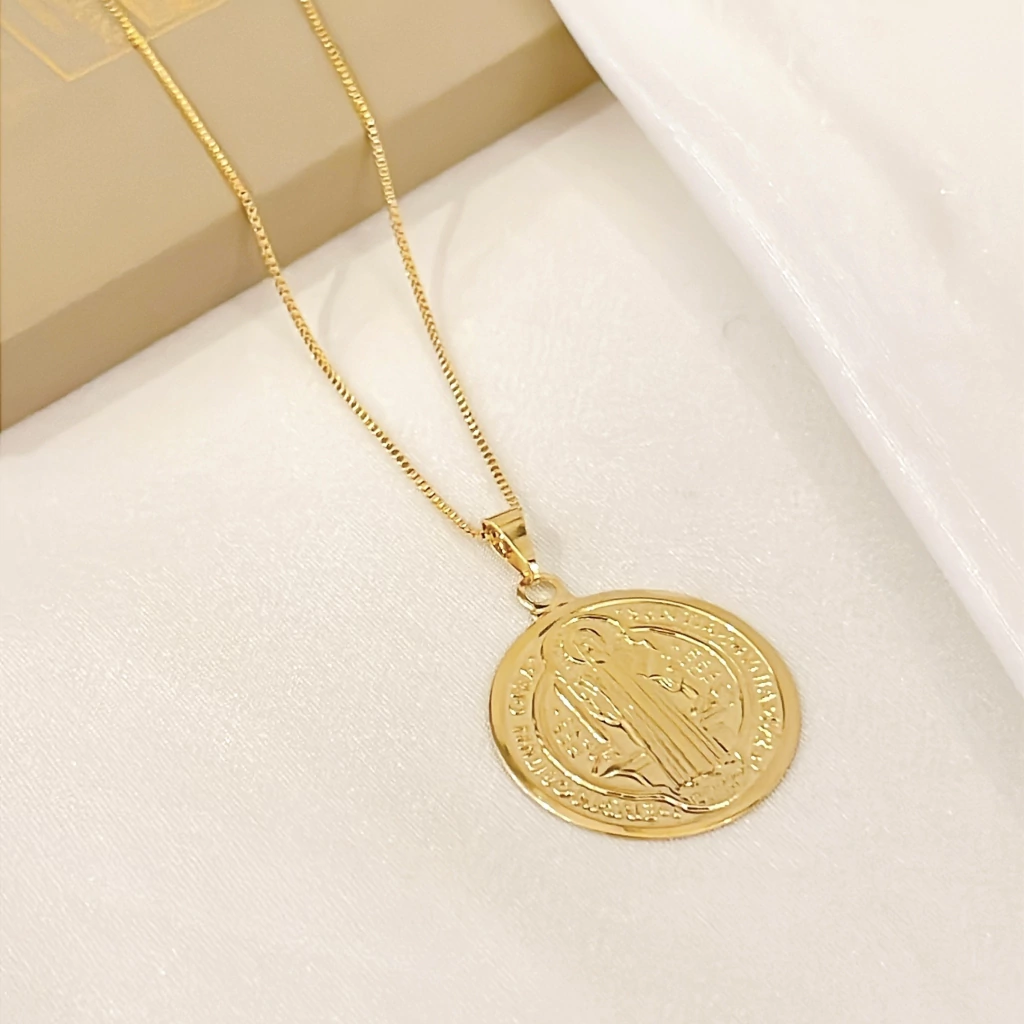 COLAR SÃO BENTO FOLHEADO A OURO 740484