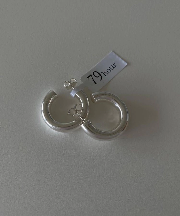 Hoops Drip Silver