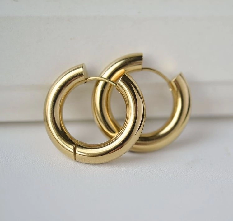 Argollas Hoops N° 5 Gold