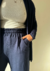 Pantalona Com Bolsos Azul Marinho - comprar online