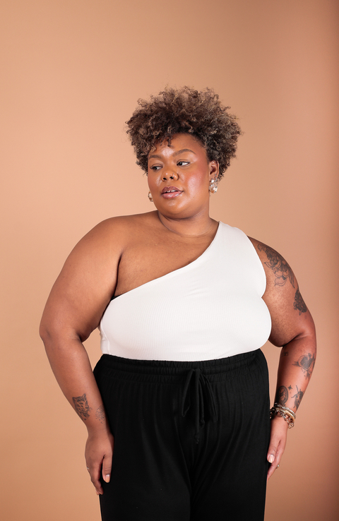 Body Canelado Off White