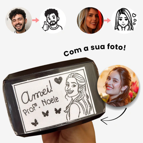 Carimbo grande com sua foto
