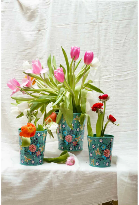 Maceta Frida turquesa