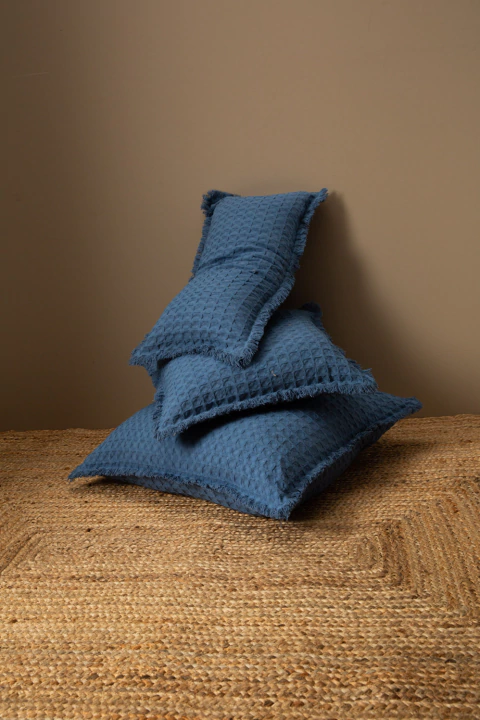 Funda de almohadón Panal Azul - comprar online