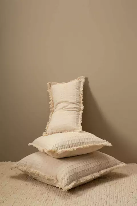 Funda de almohadón rectangular Panal Crudo