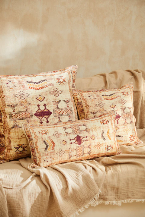 Funda de Almohadón rectangular Tanger Marrón - comprar online