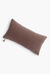 Funda de almohadón rectangular Velvet gris oscuro