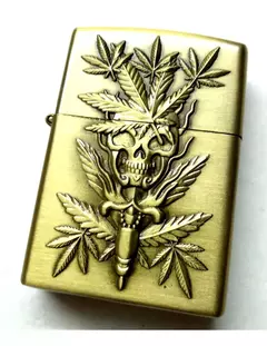Encendedor Bencina Labrado Cannabico