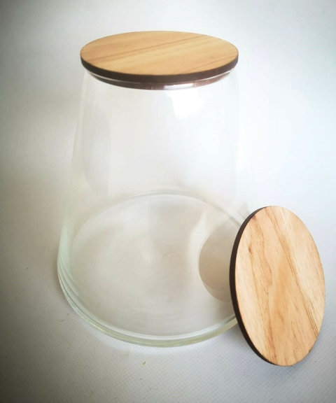 ENVASES VIDRIO GRANDES CONICO 1 LITRO CON TAPA PARAISO