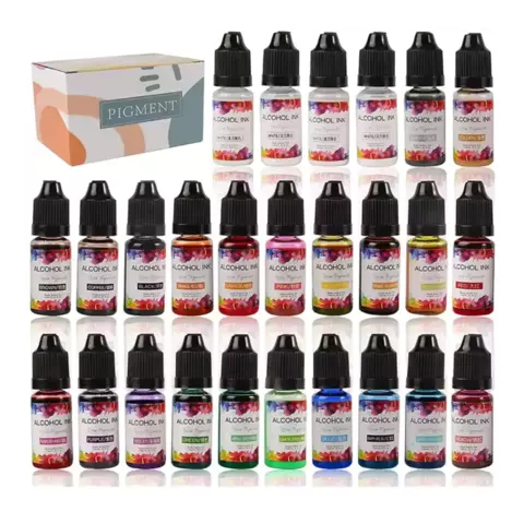 Colorante Concentrado al Alcohol para Jabones, resina y perfumeria Set 26 Unidades - comprar online