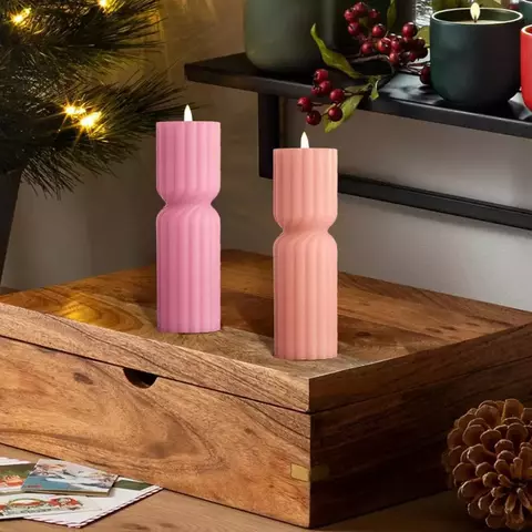 CILINDRO VELA RAYADA Y TORZADA - comprar online