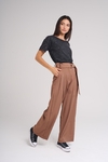 ART 2689 PANTALÓN PALAZZO TWILL CINTO CHOCO