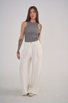 ART 2617 PANTALÓN PALAZZO TWILL SOFT BLANCO