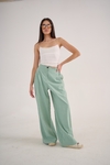 ART 2617 PANTALÓN PALAZZO TWILL SOFT VERDE