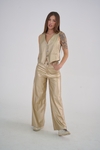 ART 2314 PANTALON ECO PALAZZO CHAMPAGNE