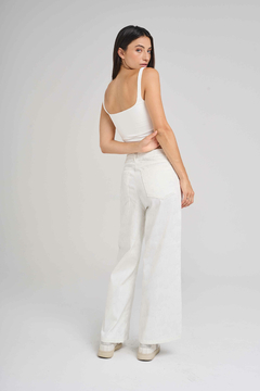 ART 2631 PANTALON GABARDINA FOIL BLANCO - Rock & Stories