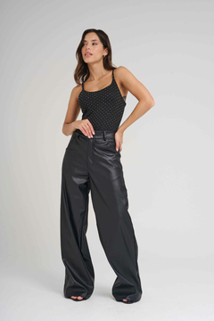 ART 2314 PANTALON ECO PALAZZO NEGRO - tienda online
