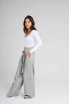 ART 2689 PANTALÓN PALAZZO TWILL CINTO GRIS