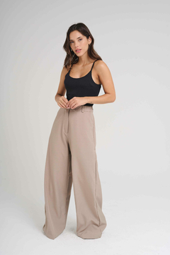 ART 2721 PANTALÓN SASTRERO SIN PINZA Y CON CINTURA ELÁSTICA BISON - comprar online