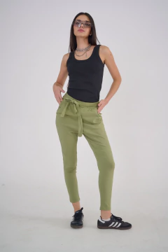 BABUCHA LAZO DE BENGALINA.VERDE