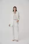 Pantalon De Lentejuelas forrado Blanco