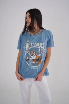 ART-2564-REMERA TEÑIDA Y ESTAMPADA TIGRE AZUL en internet