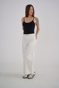ART 2631 PANTALON GABARDINA FOIL BLANCO