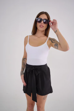 ART 2476 SHORT TWILL CON PINZAS Y LAZO NEGRO - comprar online