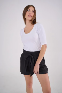 ART 2566 REMERA DE ALGODON CON LYCRA SOFT CUELLO REDONDO BLANCA